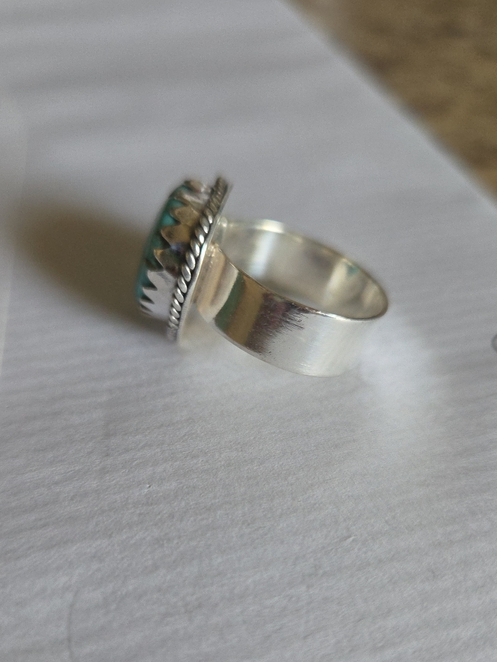 Kingman Turquise Heart Ring - Picture 3 of 8